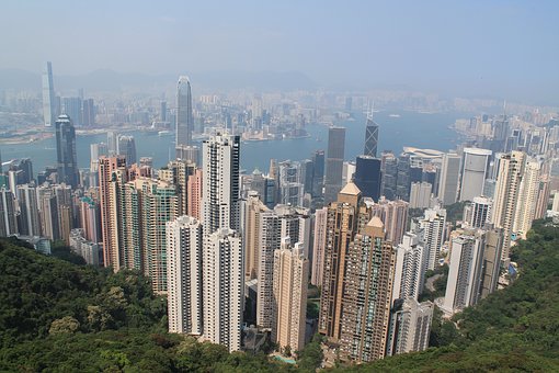 香港, 城市, 天际线, 香港天际线, 亚洲, 建造, 城市的, 结构, 都会